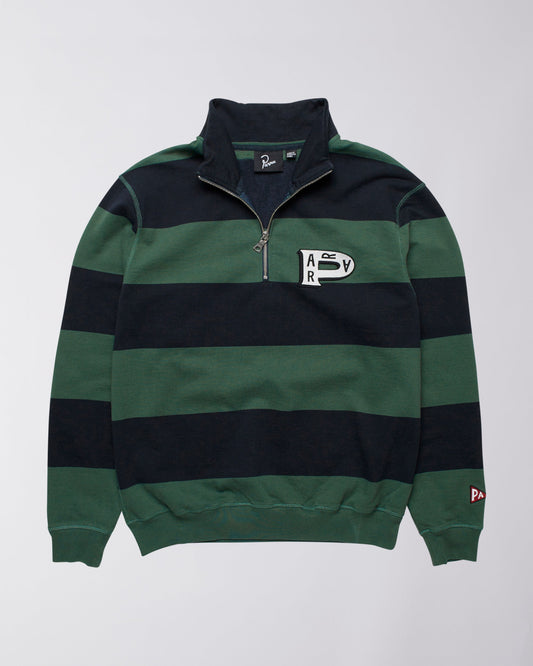 worked P striper half zip sweatshirt