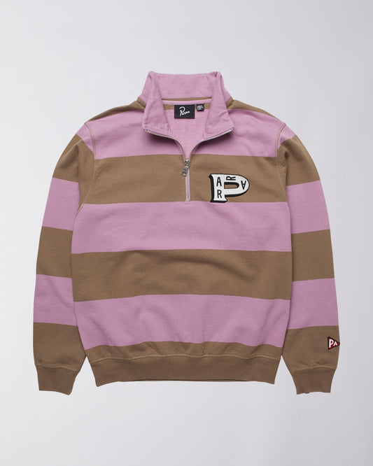 worked P striper half zip sweatshirt