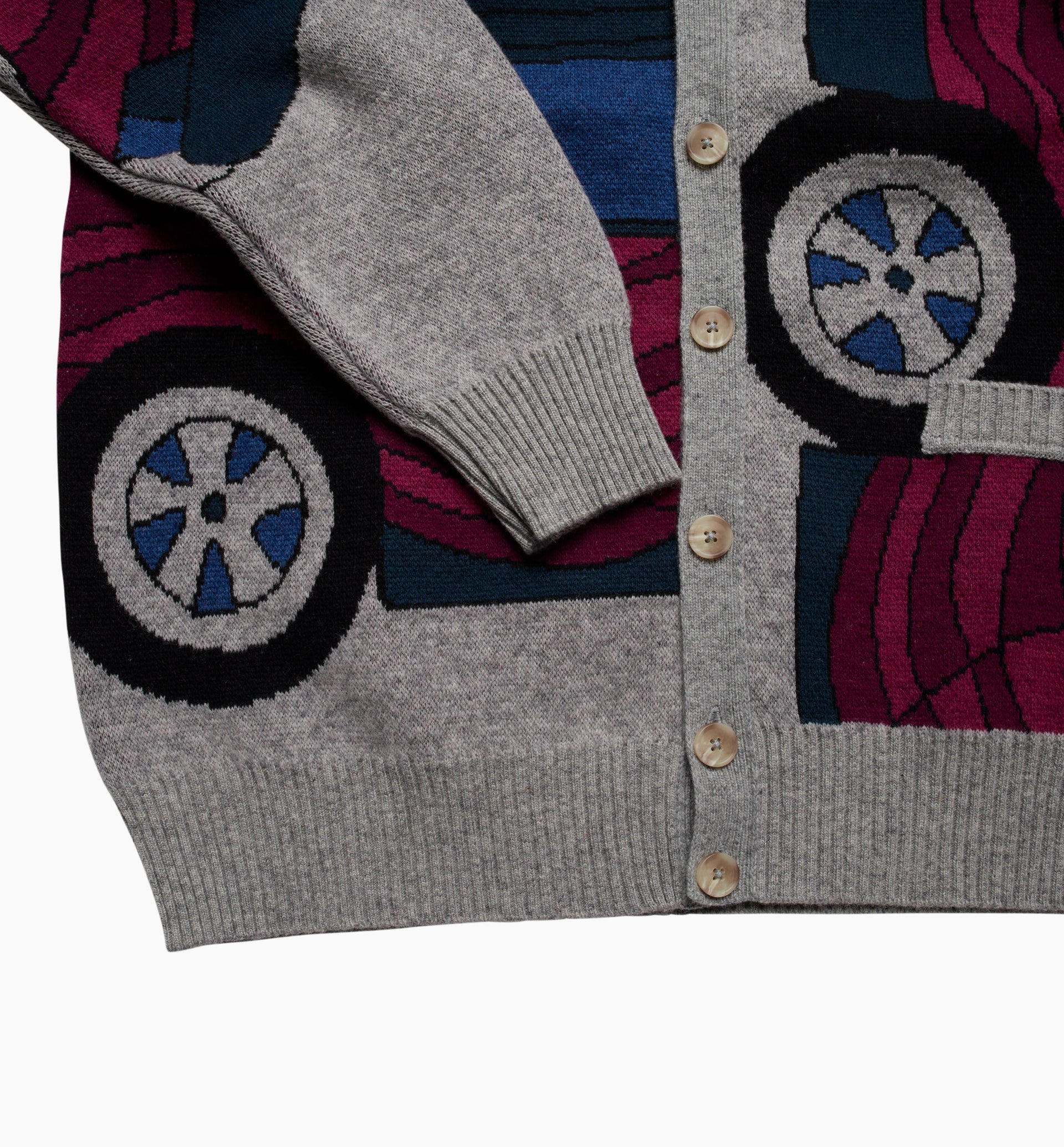 Parra - no parking knitted cardigan
