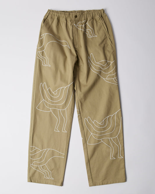 Stitched up duck pants