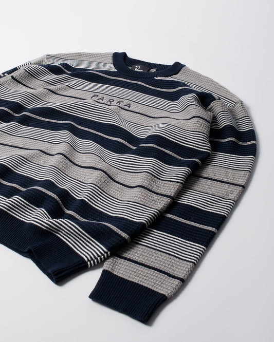 Neatly striped knitted pullover