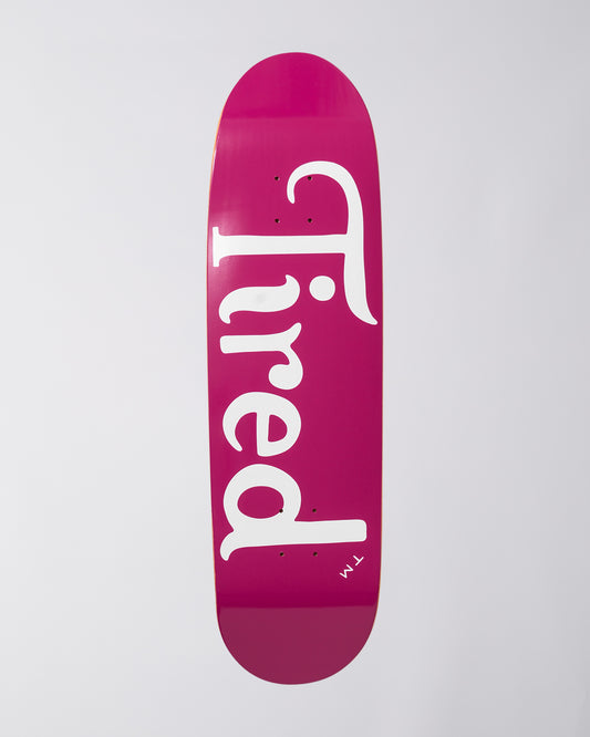 swirl T logo skateboard deck