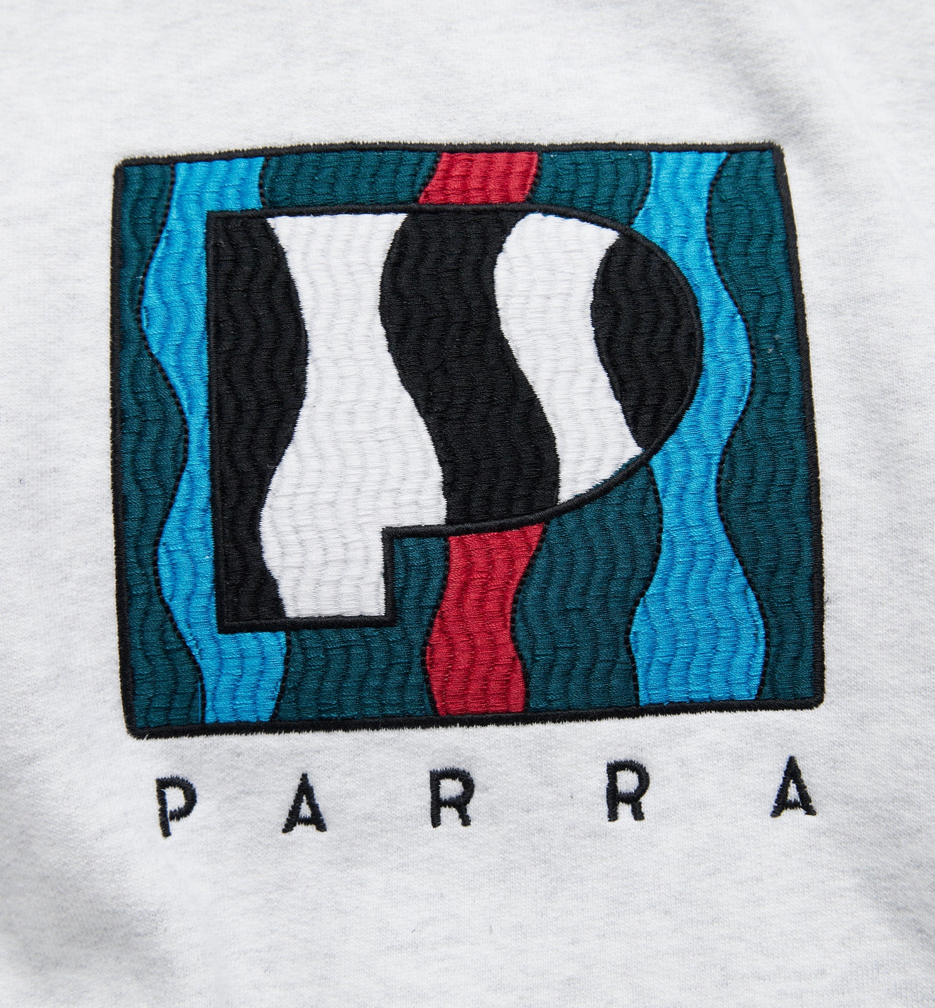Parra - zebra striped P hooded sweatshirt