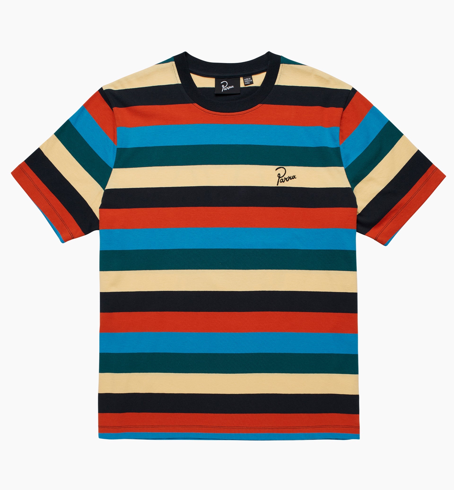 Parra - stacked pets on stripes t-shirt